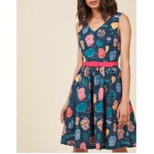 Modcloth Geology Rocks Geode Gemstone Dress